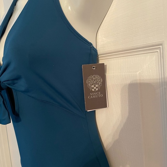 BNWT Vince Camuto Tie Front Halter One Piece Swimsuit - Picture 5 of 10